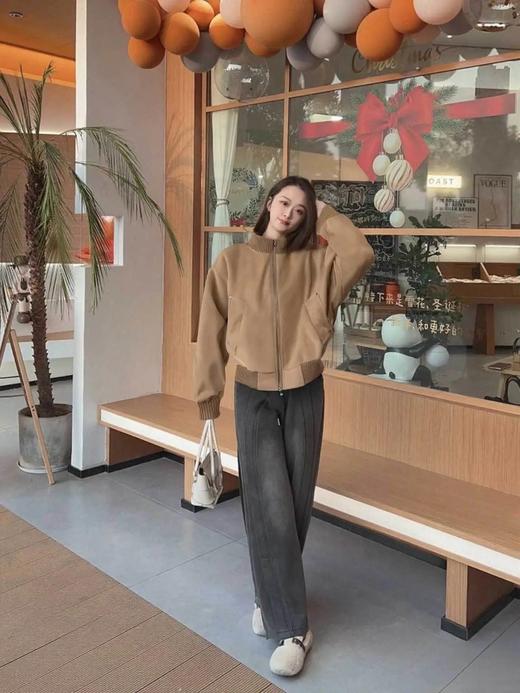 【质感不输真皮 防污防风有型】美拉德风机车风情侣超纤面料防污外套 商品图6