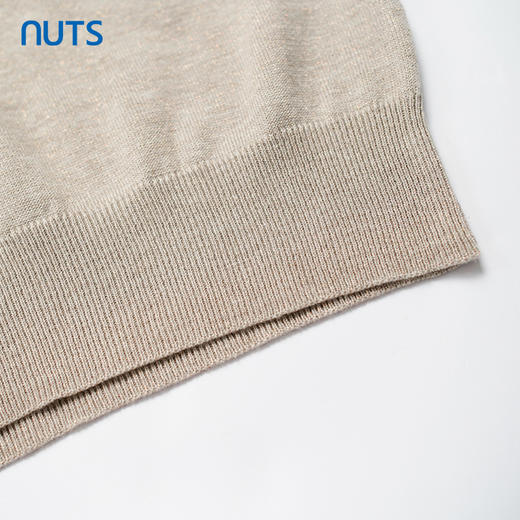 NUTS商场同款春秋款设计感气质圆领直筒短款毛织套头衫女334052227 商品图4