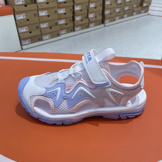 安踏儿童凉鞋2025夏季女大童魔术贴防滑百搭运动沙滩鞋322336935P 商品图0