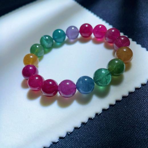11.8mm单圈荧光彩虹碧玺手串 商品图3