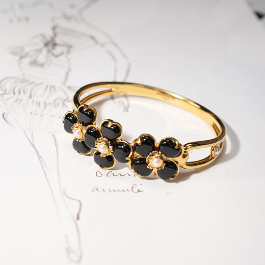 北京仓｜Goossens Paris-TREFLE-四叶草 黑色玛瑙 手镯［法国设计师］ 商品图4