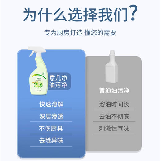 意几净茶多酚厨房重油污清洁剂500g 84557 商品图3