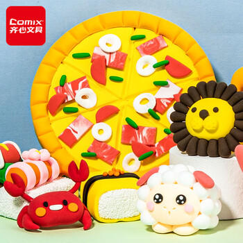 齐心(Comix)12色加赠5袋超轻粘土 儿童黏土彩泥橡皮泥美术 学生手工DIY玩具儿童开学必备用品XSS19-12 商品图2