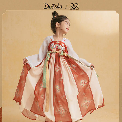 笛莎Deesha观山见女童连衣裙2025秋季女童连衣裙 商品图1