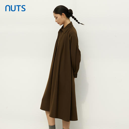 NUTS商场同款春秋设计感高级气质长款风衣外套连衣裙女333042217 商品图2
