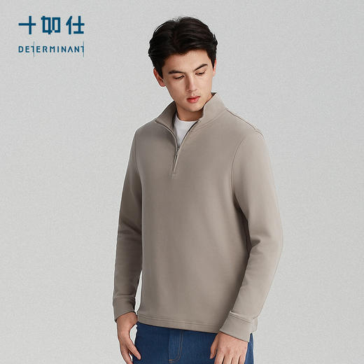 秋冬针织半拉链远红外保暖长袖T恤-T26-02 商品图2