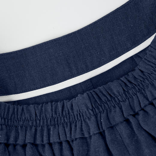 ROMI STUDIO“复古简约”苎麻混纺高腰双褶阔腿休闲裤RWCSXD2929 商品图4