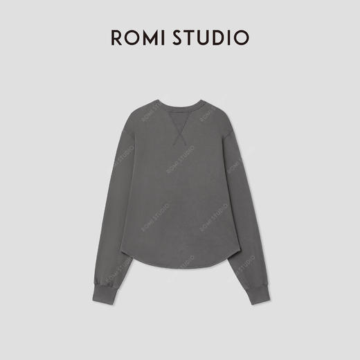 ROMI STUDIO“日式复古”100%长绒棉挺括圆领套头卫衣RWCASY4978  商品图3