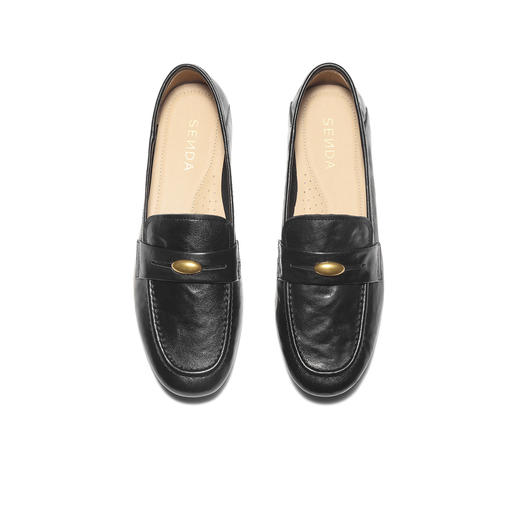 【云粉节】BF楼 森达超软小羊皮鞋2025秋季新款小金豆平底单鞋XUJ01吊牌价899活动价369 商品图3