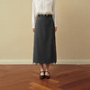 【严选】诗凡黎H型蕾丝拼接开叉半身裙2025秋新款简约通勤修身显瘦包臀裙7G8340991 商品缩略图0