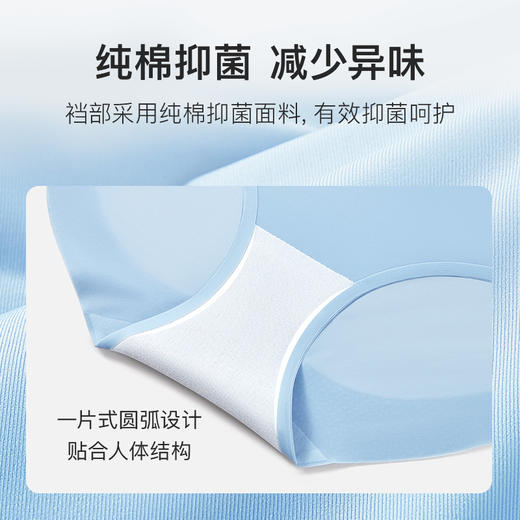 [屁侠推荐]Clarkarida卡恩 女士冰丝无痕蜜桃臀内裤 中腰/中高腰两款 卡码拍大一码 20D凉感冰丝面料 纯棉内裆 商品图9