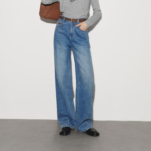 【商场同款】伊芙丽春秋牛仔长裤1G2251974 商品图0