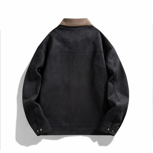 【仿麂皮绒】圣得西男士撞色翻领夹克2025年秋季新款复古百搭外套 商品图14