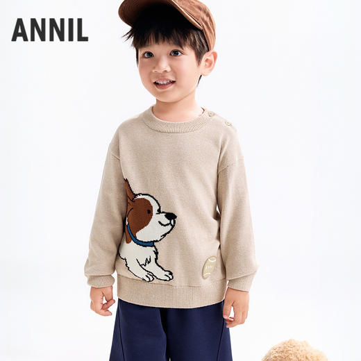 【实体店同款】男童圆领针织衫秋季新款安奈儿童装XB534113 商品图2