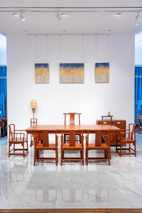 红桥红  家具严选  缅甸花梨（大果紫檀）  【茶室搭配】