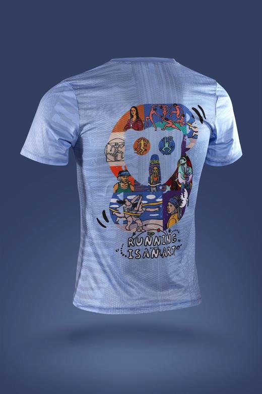 严素跑步TEE,跑步即艺术 RUNNING IS AN ART,男/女款,轻量 短袖T恤 速干快干 严素态度 商品图2
