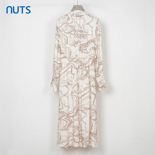 NUTS商场同款春秋季高腰气质百搭高级感长款连衣裙女335101329 商品图1