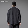 PINLI品立2025秋季新款男暗黑风长袖衬衫大口袋装饰宽松休闲衬衣B253113004 商品缩略图2