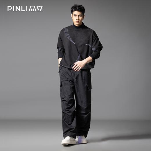 PINLI品立2025秋季新款男士户外多袋工装裤潮流百搭直筒休闲长裤GD253117020 商品图1