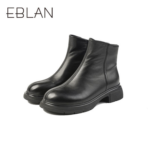 伊伴冬季超柔软简约基础百搭踝靴女时尚休闲鞋B25573513 商品图4