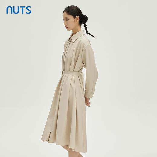 NUTS商场同款春秋设计感高级气质长款风衣外套连衣裙女333042217 商品图3