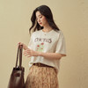 【严选】诗凡黎创意字母印花T恤2025秋新款小清新百搭慵懒休闲短袖上衣女7G8302171 商品缩略图2