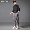 PINLI品立2025秋季新款复古渐变格子九分裤男潮牌百搭宽松休闲裤B253117030 商品缩略图1