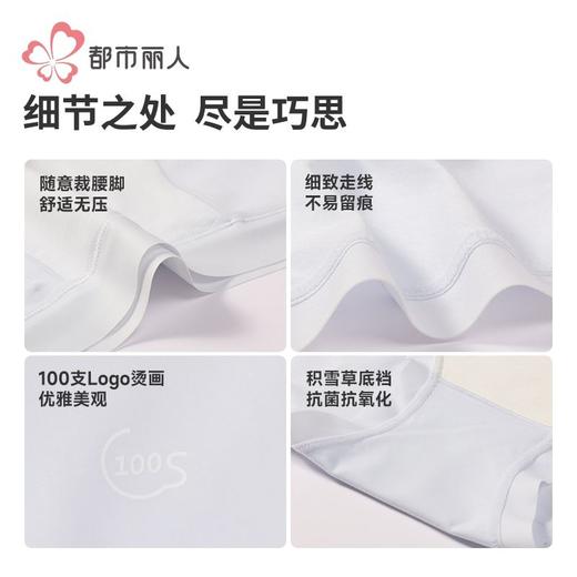 都市丽人女士内裤100支棉内裤女士平角内裤女内裤纯棉内裤LKH4B7 商品图7