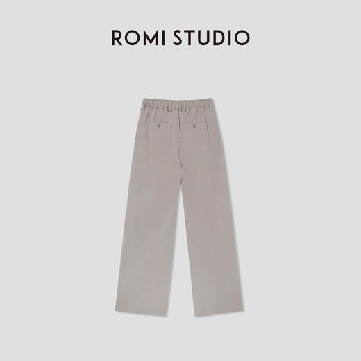 ROMI STUDIO“松弛复古”100%长绒棉微皱肌理感弯刀裤RWBWXD1617 商品图1