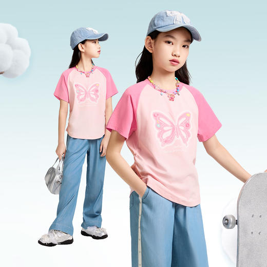 女童圆领短袖T恤夏季新款安奈儿童装EG521043 商品图2