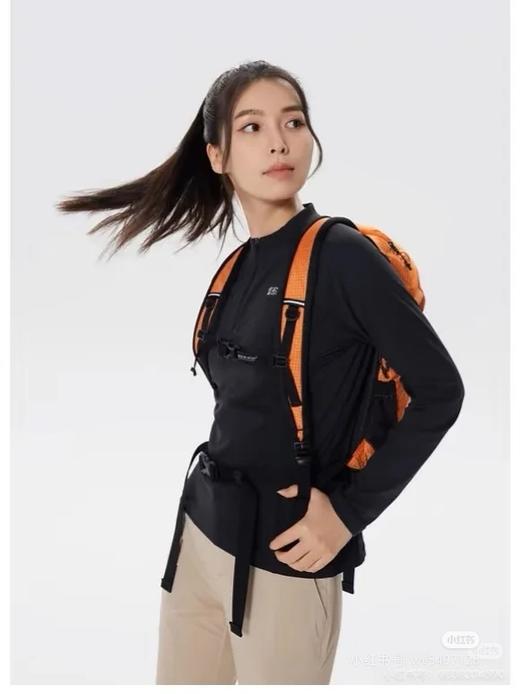 点此购买 可隆春秋季女款户外运动上衣露营半拉链长袖拉绒打底衫 qk 326861 商品图9