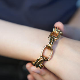 北京仓｜Goossens Paris-Spirale-金色锁链 手链［法国设计师］