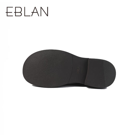 伊伴冬季设计感袢带舒适粗跟切尔西靴女鞋B25550118 商品图2