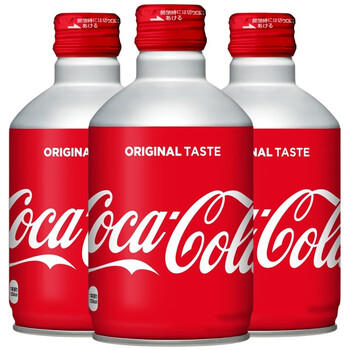 可口可乐（Coca-Cola）子弹头可乐日本原装进口日版可口可乐碳酸饮料汽水铝罐300ml*3罐 /水饮冲调 /饮料 /碳酸饮料 商品图2