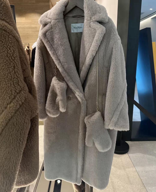 国内现货Maxmara灰色驼绒手套580元可配购物袋 商品图2