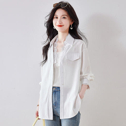【预售3天】PY-2025新款轻奢法式小资翻领长袖衬衫女上衣HS&TG2076 商品图2