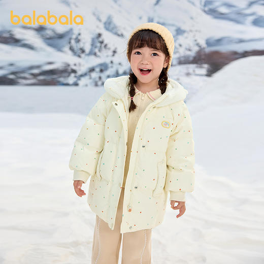 巴拉巴拉童装儿童羽绒服女童冬装甜美可爱连帽上衣厚款保暖户外潮 商品图4