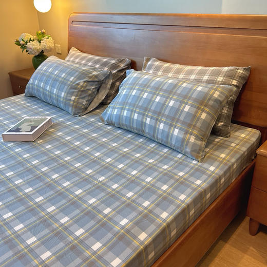 优选丨抢‼️39.9起/床初秋必备韩国🇰🇷出口轻氧水洗色织棉床笠床罩✨360°全包围设计小清新贝 商品图1