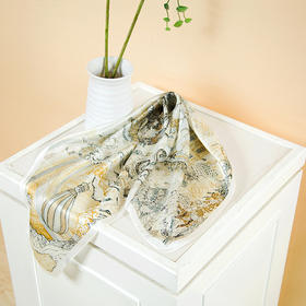 真丝素绉缎小方巾 HA4861