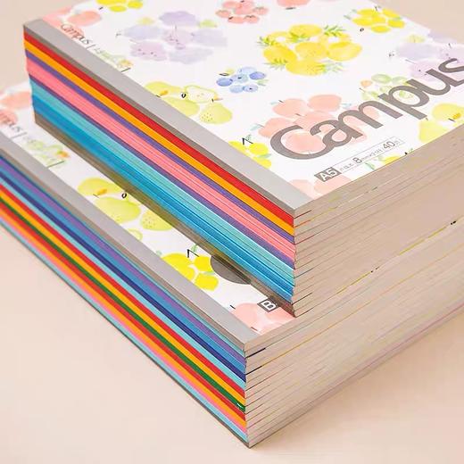 日本KOKUYO国誉水果笔记本Campus无线装订本B5记事本点线A5软面抄胶装本随机1本 商品图4