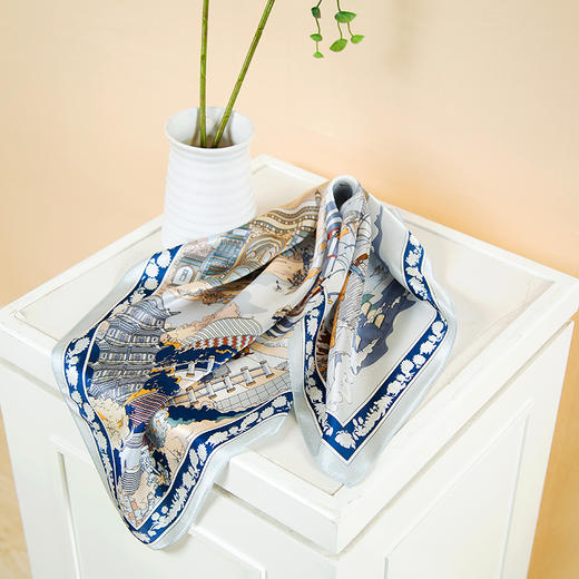 真丝素绉缎小方巾 HA4861 商品图4