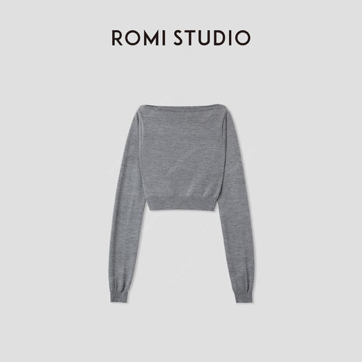ROMI STUDIO”格雷优雅”16针美丽诺绵羊毛一字针织长袖RWCAST4944 商品图2