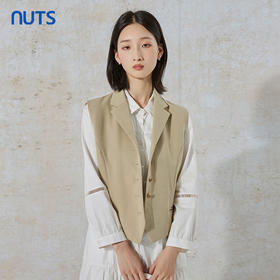 NUTS商场同款春秋款纯色时尚气质百搭马夹女231032114B