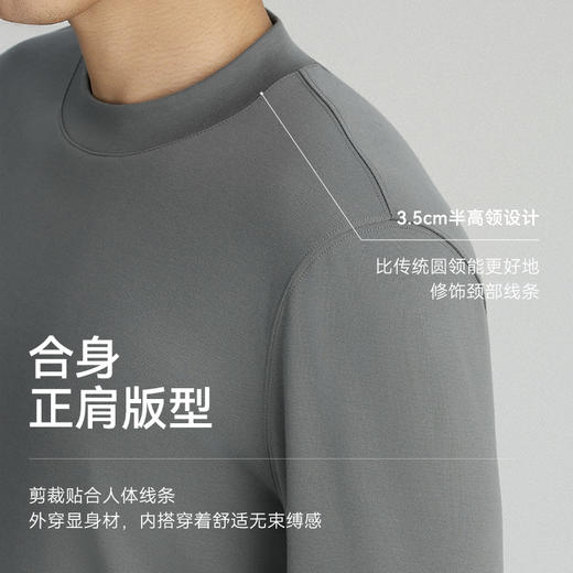 针织半高领羊毛保暖长袖T恤-T16-04 商品图5