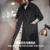 马登工装美式黑色巴尔玛肯风衣翻领中长款日系通勤大衣外套男秋 商品缩略图1