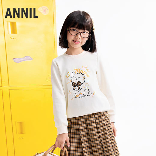 【实体店同款】女童圆领卫衣秋季新款安奈儿童装AG531302 商品图2