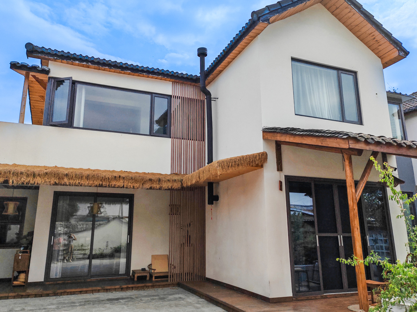 【彭州332号】3房院子小鱼洞旁小清新院子，避暑玩水、垂钓、机麻、烧烤SLJQFXZ