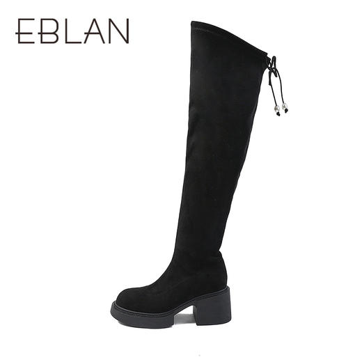 伊伴冬季长筒弹力靴女鞋B25500101 商品图1