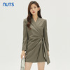 NUTS商场同款春秋季设计感高级气质褶皱修身西装外套女231048014B 商品缩略图0