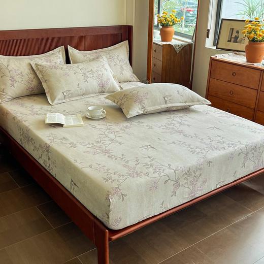 床笠三件套【觅瑾素雅文艺 A类亚麻混纺床笠】 商品图8